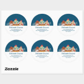 Retro Style Cupcakes Sweet Dessert Business Ronde Sticker (Vel)