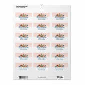 Retro Style Cupcakes Sweet Dessert Etiket (Full Sheet)