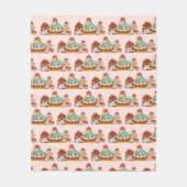 Retro Style Cupcakes Sweet Dessert Fleece Deken (Voorkant)