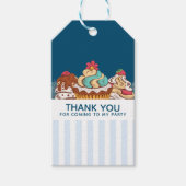 Retro Style Cupcakes Sweet Dessert Hartelijk dank Cadeaulabel (Voorkant)