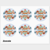 Retro Style Cupcakes Sweet Dessert Hartelijk dank Ronde Sticker (Vel)