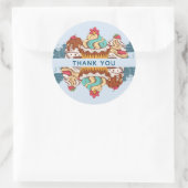Retro Style Cupcakes Sweet Dessert Hartelijk dank Ronde Sticker (Tas)