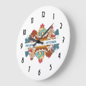 Retro Style Cupcakes Sweet Dessert Kitchen Grote Klok (Hoek)