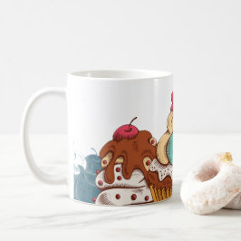 Retro Style Cupcakes Sweet Dessert Koffiemok