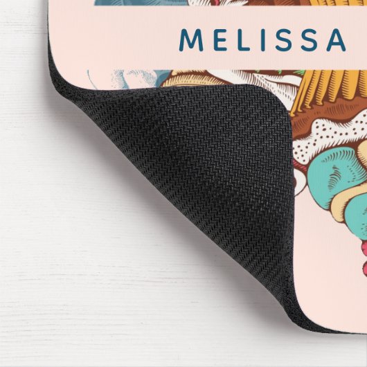 Retro Style Cupcakes Sweet Dessert Muismat (Hoek)