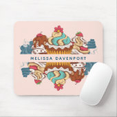 Retro Style Cupcakes Sweet Dessert Muismat (Met muis)