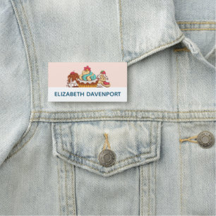 Retro Style Cupcakes Sweet Dessert Naamplaatje