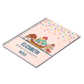 Retro Style Cupcakes Sweet Dessert Notitieboek (Linkerzijde)