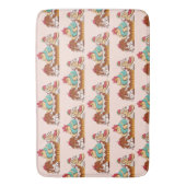 Retro Style Cupcakes Sweet Dessert Patroon Badmat (Voorkant Verticaal)