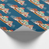 Retro Style Cupcakes Sweet Dessert Patroon Cadeaupapier (Hoek)