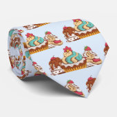 Retro Style Cupcakes Sweet Dessert Patroon Stropdas (Opgerold)