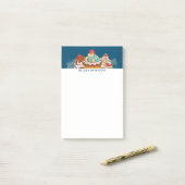 Retro Style Cupcakes Sweet Dessert Post-it® Notes (Op bureau)