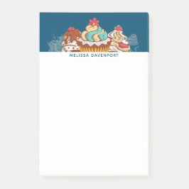 Retro Style Cupcakes Sweet Dessert Post-it® Notes