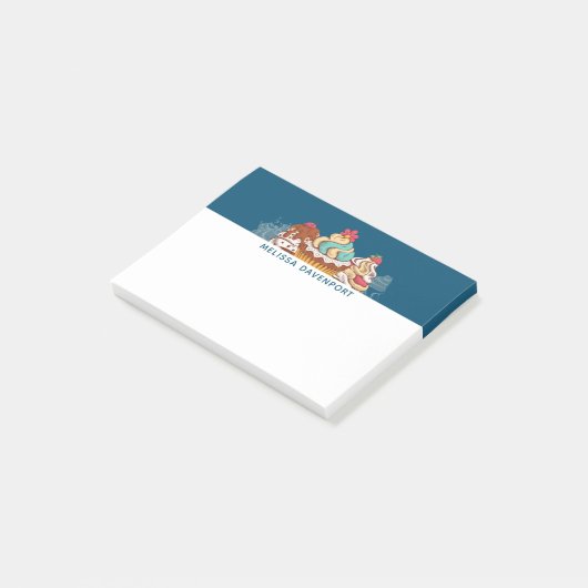 Retro Style Cupcakes Sweet Dessert Post-it® Notes (Schuin)