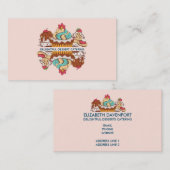 Retro Style Cupcakes Sweet Dessert Visitekaartje (Voorkant / Achterkant)