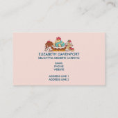 Retro Style Cupcakes Sweet Dessert Visitekaartje (Achterkant)