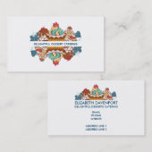 Retro Style Cupcakes Sweet Dessert Visitekaartje (Voorkant / Achterkant)