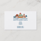 Retro Style Cupcakes Sweet Dessert Visitekaartje (Achterkant)