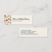 Retro Style Cute Colorful Donut Patroon Mini Visitekaartje (Voorkant / Achterkant)