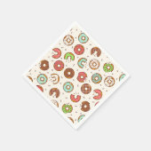 Retro Style Cute Colorful Donut Patroon Servet (Hoek)