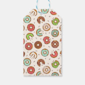 Retro Style Cute Colorful Donut Pattern Dank u Cadeaulabel (Achterkant)