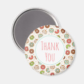 Retro Style Cute Colorful Donut Pattern Dank u Magneet (Voorkant / Achterkant)