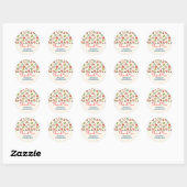 Retro Style Cute Colorful Donut Pattern Ronde Sticker (Vel)