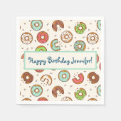 Retro Style Cute Colorful Donut Pattern Servet (Voorkant)