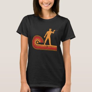 Retro Style Darts Player Silhouette Darts T- T-shirt