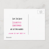 Retro Style Diner Trouwpaar Sla de datum op Aankondigingskaart (Achterkant)