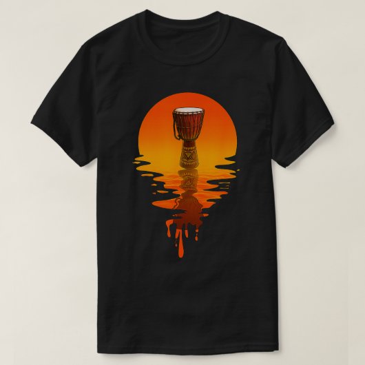 Retro Style Djembe Drum T-shirt (Design voorkant)