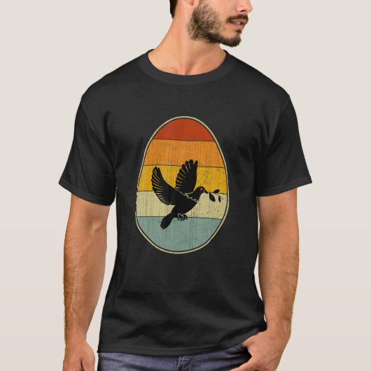 Retro Style Easter Egg Graphic Funny Paasdag Pi T-shirt (Voorkant)