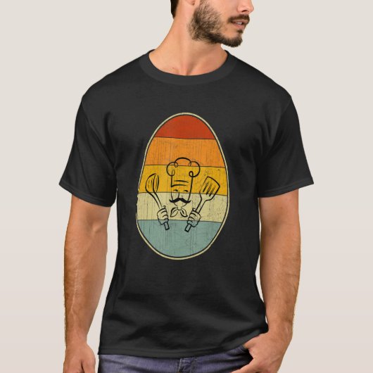 Retro Style Easter Egg Graphic Funtoch Paasdag Ch T-shirt (Voorkant)