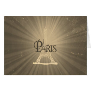 Retro Style Eiffeltoren Parijs Gray Sepia