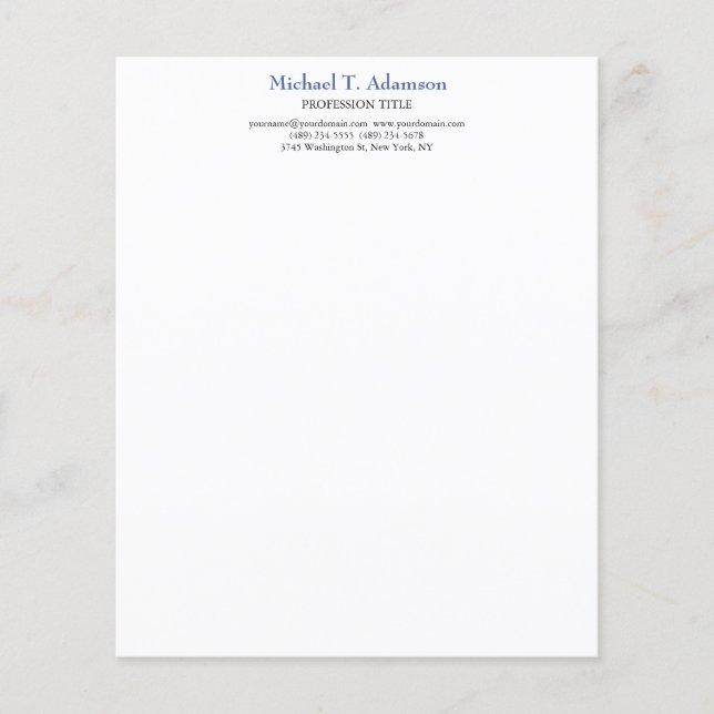Retro Style Elegant Plain Eenvoudig White Paper Sh (Voorkant)