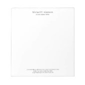 Retro Style Elegant Plain Simple White Notitieblok (Voorkant)
