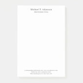 Retro Style Elegant Plain Simple White Post-it® Notes (Voorkant)