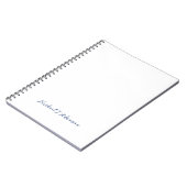 Retro Style Elegant Plain White Calligraphy Name Notitieboek (Linkerzijde)