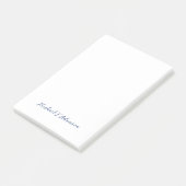 Retro Style Elegant Plain White Calligraphy Name Post-it® Notes (Schuin)