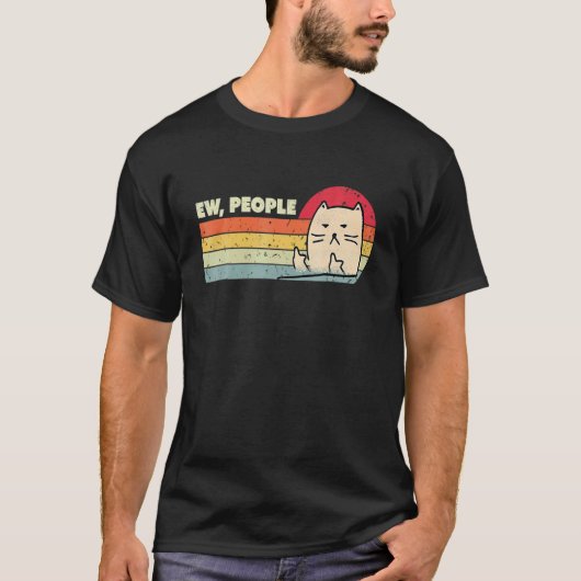 Retro Style Ew People Cat   Cat T-shirt (Voorkant)