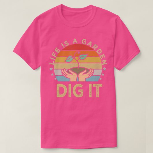 Retro  Style Farmer Life is een tuin die het graaf T-shirt (Design voorkant)