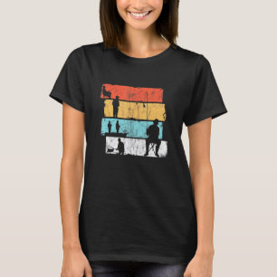 Retro Style Fishermen Vist Rod Lucky Vissen Pa T-shirt