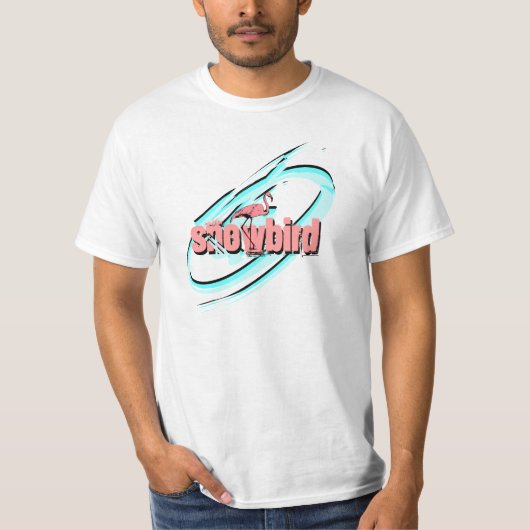 Retro Style Flamingo Bird Shirten Galaxy Snowbird T-shirt (Voorkant)