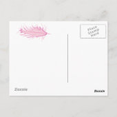 Retro Style Flamingo Hotel Briefkaart aquas roze (Achterkant)