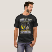 Retro Style Forklift Operator Forklift Certified T-shirt (Voorkant volledig)