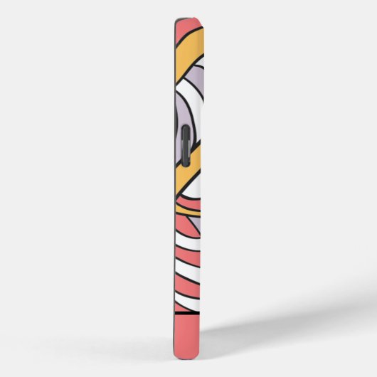 Retro-Style Gebloemd Monogrammetje Case-Mate iPhone Case (Achterkant / Rechts)