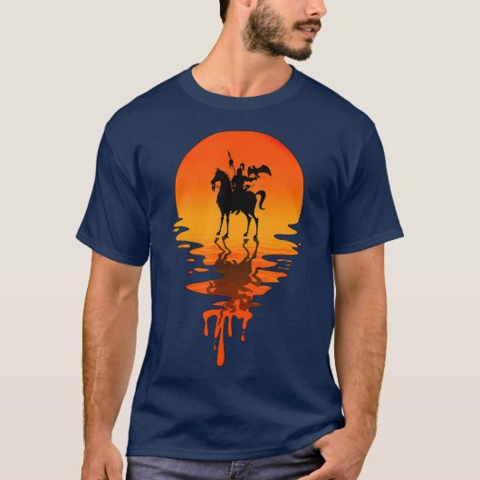 Retro Style Genghis Khan T-shirt (Voorkant)