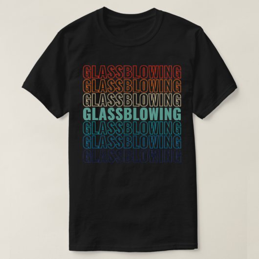  Retro Style Glasblazen Gift Idee voor GLA T-shirt (Design voorkant)