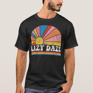 Retro Style Graphic Sunset Zomer luie daz T-shirt
