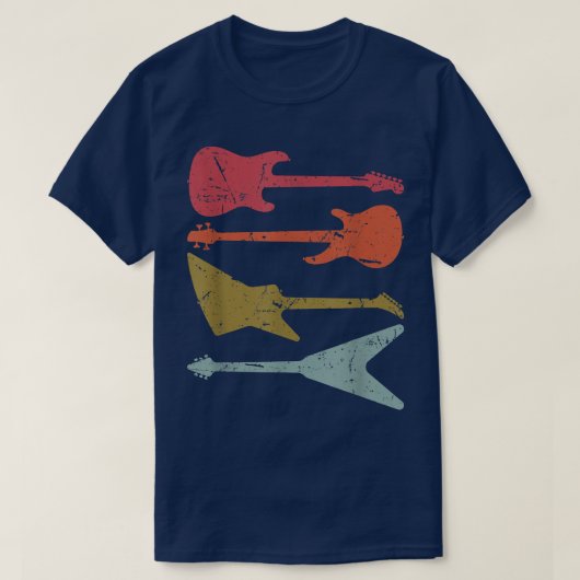 Retro Style GuitarGuitar 2693 T-shirt (Design voorkant)